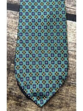 Mista Seta Mens Neck Tie Silk Made in Italy Geometric Circles